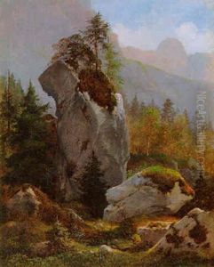 Gebirgstudie Aus Lofer by Ignaz Dorn