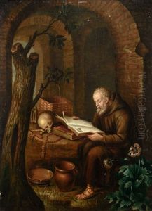 Monch In Der Einsiedelei by Joseph Dorn