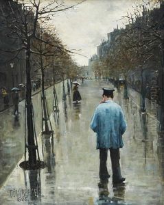 Streetscene, Paris - Boulevard Des Batignolles by Karl Johannes Andreas Adam Dornberger
