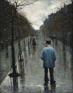 Gatuscen, Paris (boulevard Des Batignolles) by Karl Johannes Andreas Adam Dornberger