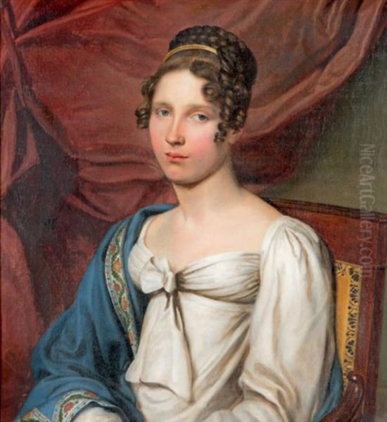 Portrait De Jeune Femme Dans Un Fauteuil - view 1