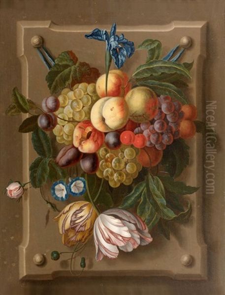 Bouquet De Fleurs Et De Fruits (pair) - view 1