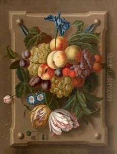 Bouquet De Fleurs Et De Fruits (pair) by Martin Van Dorne