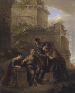 Begegnung Mit Dem Blinden Belisar by Johann Jakob Dorner the Elder