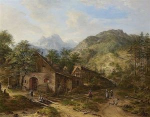 Gebirgslandschaft Mit Hammerschmiede