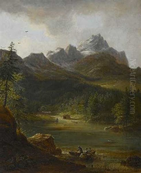 Der Eibsee Mit Zugspitze - view 1