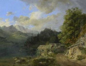 Gebirgssee by Johann Jakob Dorner the Younger