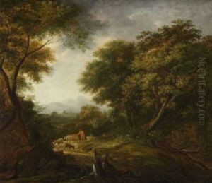 Bewaldete Gebirgslandschaft by Johann Jakob Dorner the Younger