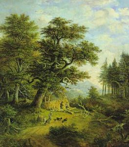 Bewaldete Landschaft by Johann Jakob Dorner the Younger