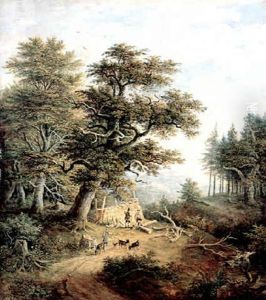 Gebirgslandschaft Mit Einer Ziegenhirtin Gebirgslandschaft Mit Einer Ziegenhirtin