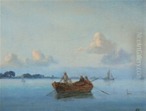 Marine With Fishermen In A Boat - view 1