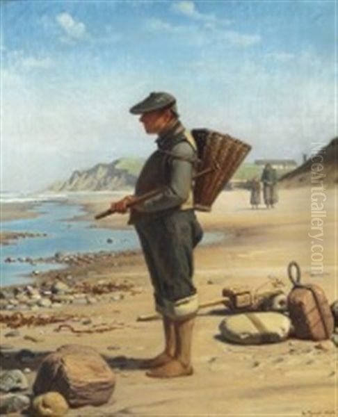 Coastal Scene From Agger With Figures At The Seashore - view 1