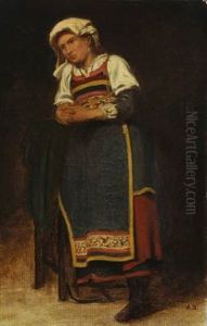 An Italian Woman (study) by Anton Laurids Johannes Dorph
