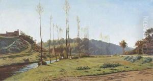 A Quiet Summer Landscape by Ernest Emile Armand-Delille