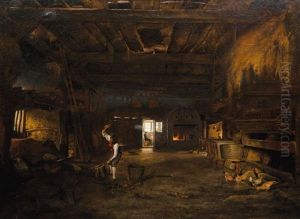 Daily Activities In The Farmhouse by Otto Doerr