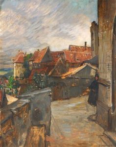 Blick Auf Eine Sachsische (?) Kleinstadt by Ferdinand Dorsch