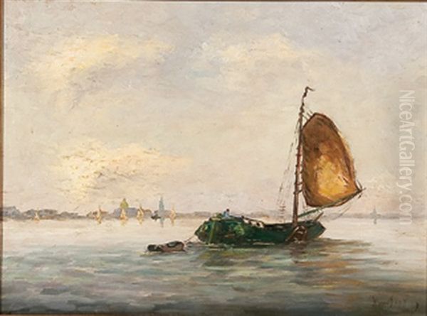 Marine Scene With Boat - view 1