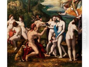 Das Urteil Des Paris by Battista (de Luteri) Dossi