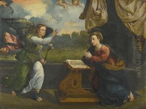 The Annunciation by Battista (de Luteri) Dossi