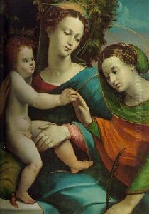 The Mystic Marriage Of Saint Catherine by Battista (de Luteri) Dossi