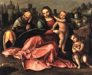 The Holy Family With The Infant Saint John The Baptist by Dosso Dossi