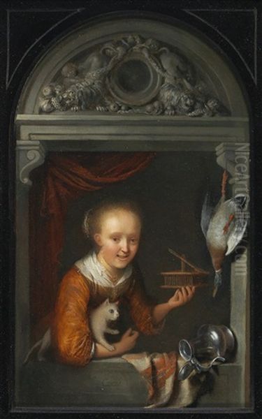 A Young Woman At A Window - view 1