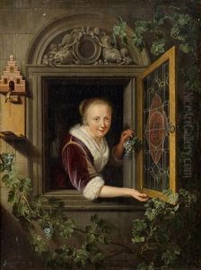Lady At A Window by Gerrit Dou