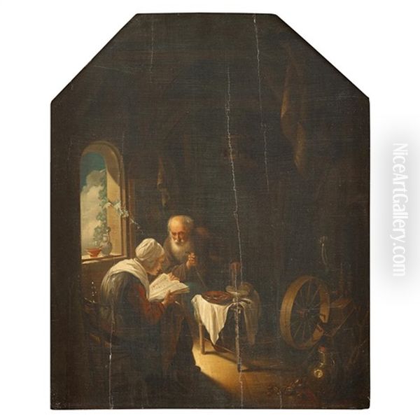 Elderly Couple In Interior - view 1