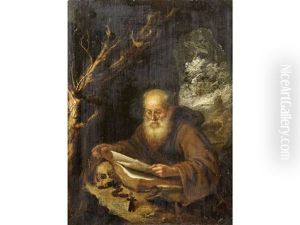 Saint Jerome In The Wilderness by Gerrit Dou