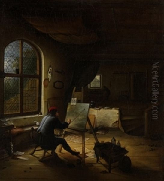 Pintor En Su Estudio - view 1