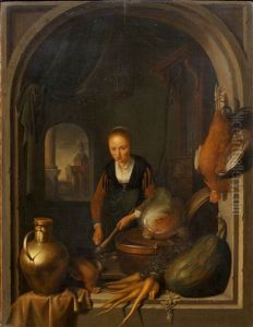 The Cook And Yours by Gerrit Dou