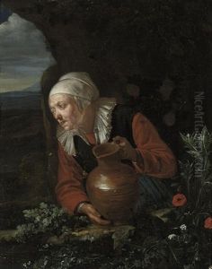 Woman With A Jug At A Casement Woman With A Jug At A Casement