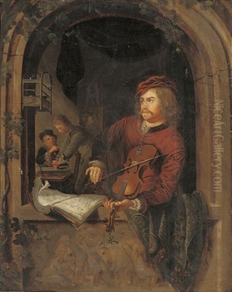 Portrait Of A Fiddler In A Casement - view 1