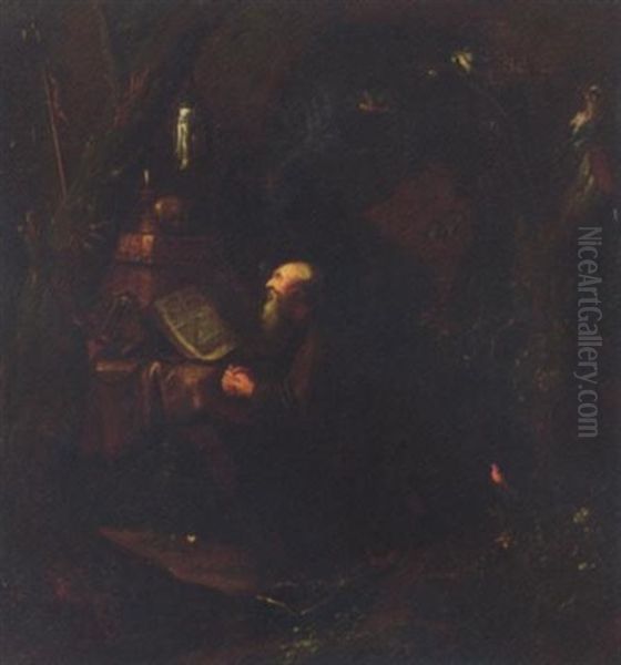 A Hermit Saint In A Grotto - view 1