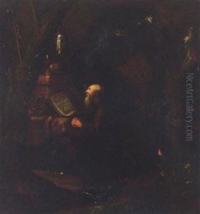 A Hermit Saint In A Grotto by Gerrit Dou