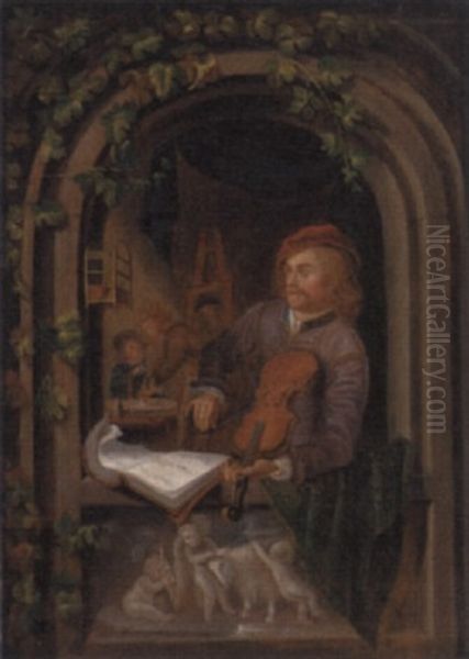 A Musician At A Casement - view 1