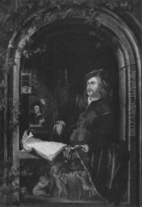 Der Geigenspieler Am Fenster by Gerrit Dou