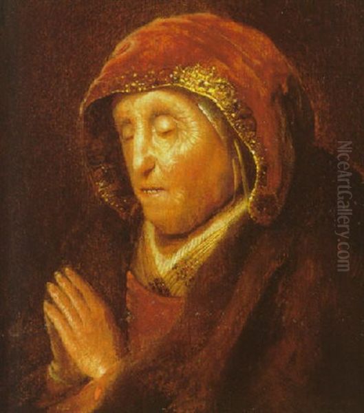 An Old Woman At Prayer (rembrandt's Mother) - view 1