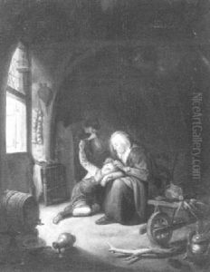 Hausliche Szene by Gerrit Dou