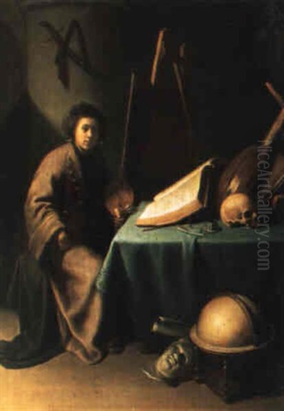 An Artist In His Studio - view 1