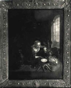 Die Kuchenmagd by Gerrit Dou