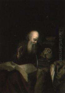 Hermit In A Cave by Gerrit Dou
