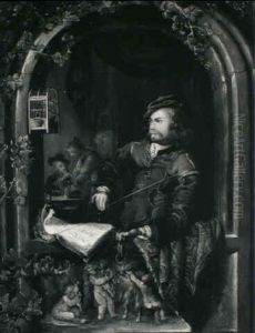 A Man Playing A Violin At A Casement by Gerrit Dou