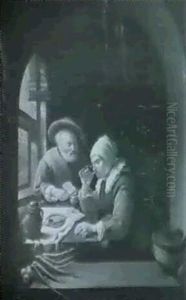 Mid Afternoon Meal by Gerrit Dou