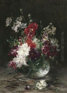 Groses Blumenstilleben Mit Rotem Mohn In Einer Vase