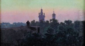 Monastere by Nikolai Nikonorovitch Doubovskoi
