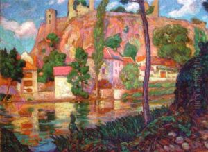 Paysage A La Riviere by Henri Doucet