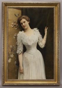 An Elegant Lady By An Oriental Screen An Elegant Lady By An Oriental Screen