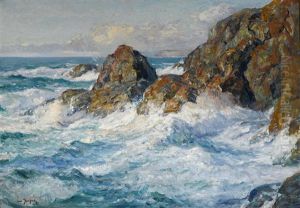 Rocks And Surf by Paul Dougherty