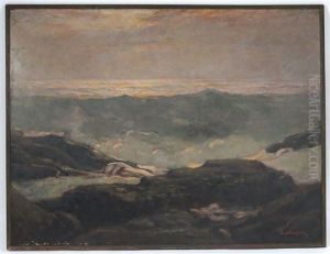 Rocky Shoreline With Crashing Waves Rocky Shoreline With Crashing Waves